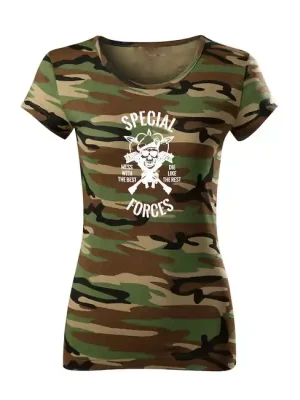 Nízká Cena DRAGOWA dámské tričko special forces, maskáčová 150g/m2