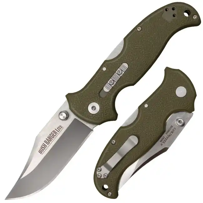Zlevněný Cold Steel Bush Ranger Lite otevírací nůž olivový, 21,3cm