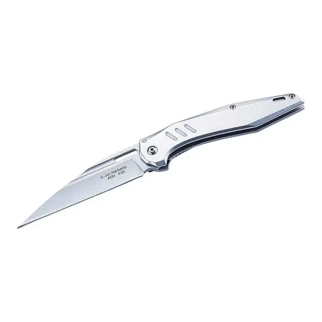 Jednoruční kapesní nůž Herbertz 9cm, celoocelový, Stonewash Sleva