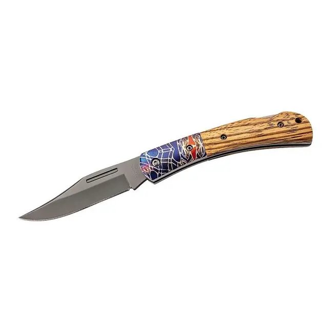 Kapesní nůž Herbertz 8,4 cm, dřevo Zebrano, barevné kování Sezónní Sleva