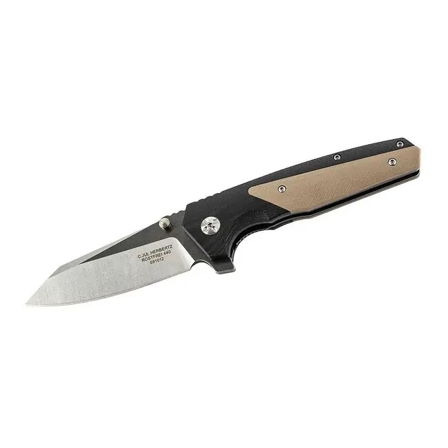Jednoruční kapesní nůž Herbertz 9,5 cm, G10, černozelený Cenově Výhodný