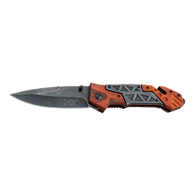 Záchranářský nůž Herbertz 9,2 cm, dřevo Pakka, nerezová ocel, Stonewash Tovární Cena
