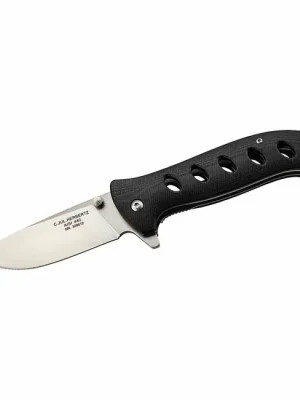 Aktuální Jednoruční kapesní nůž Herbertz Einhandmesser 8,7 cm, černý, G10, pískový.