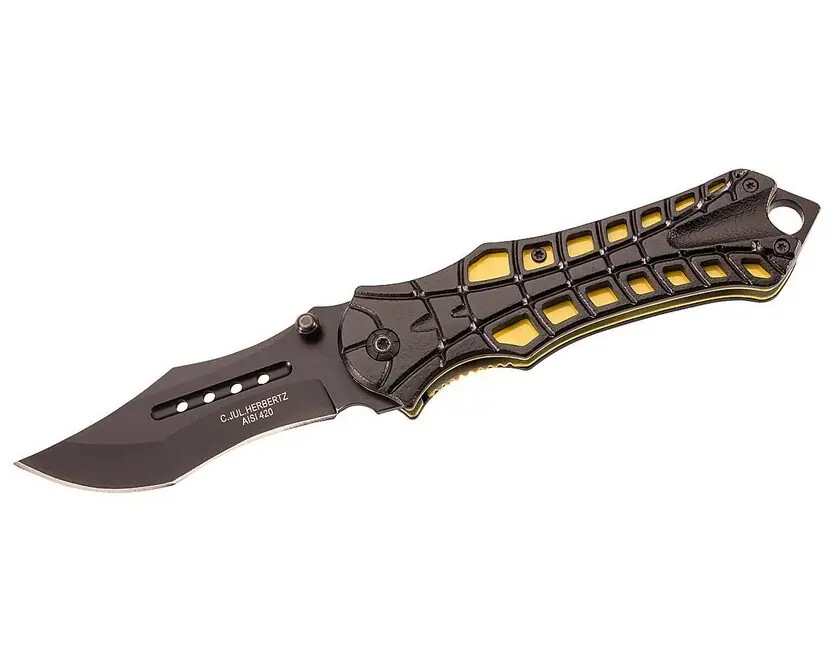 Nakupujte Hned Kapesní nůž Herbertz 8,7 cm, černožlutý, hliník, ocel