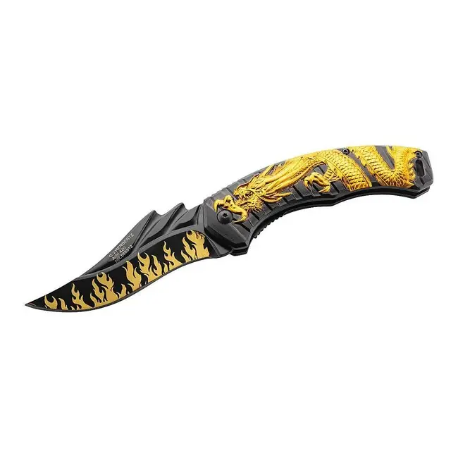 Hit Sezóny Kapesní nůž Herbertz 9,5 cm, hliník, drak