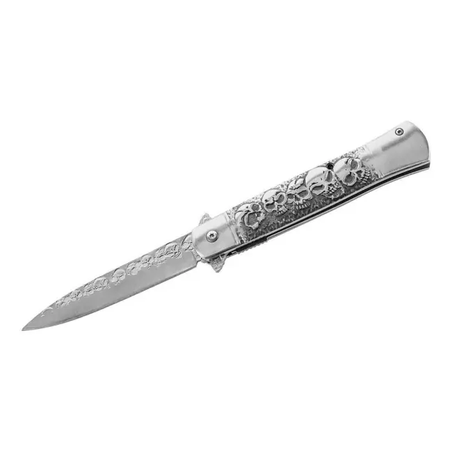 Nejlepší Cena Jednoruční kapesní nůž Herbertz 9,7cm, nerezová ocel, 3D lebky