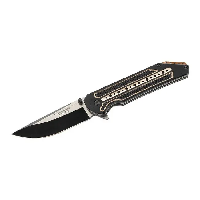Jednoruční kapesní nůž Herbertz 9,2 cm, hliník, černý bronz Finální Výprodej