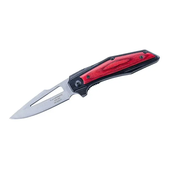 Jednoruční kapesní nůž Herbertz 8cm, dřevo Pakka, hliník, červený a černý odstín Cenový Hit