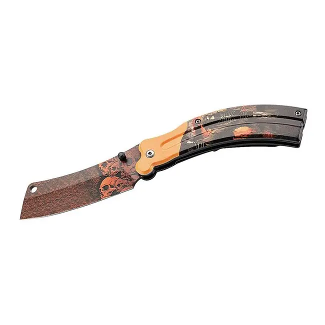 Jednoruční kapesní nůž Herbertz 8,5 cm, hliník, černo-oranžový, 3D žací stroj Cenový Hit