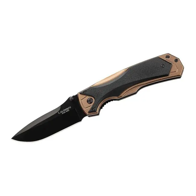 Jednoruční kapesní nůž Herbertz 9cm, hliník, černo-bronzový, vzhled dřeva Objednat Nyní