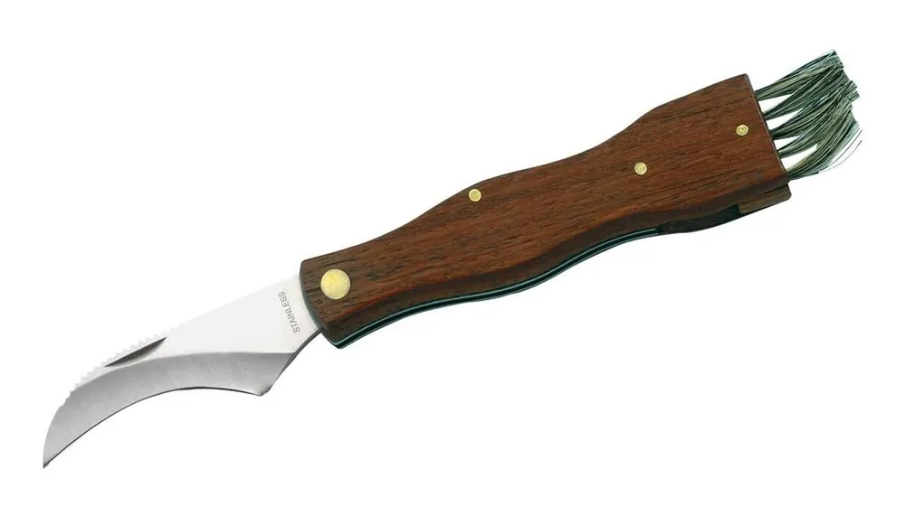 Kapesní nůž Herbertz s houbičkou 7 cm, dřevo, kartáček Must-Have