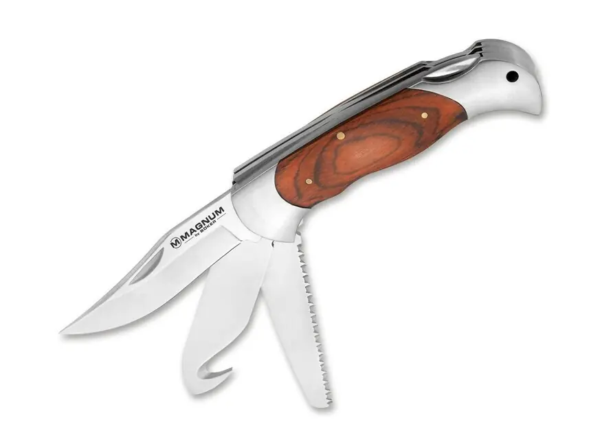 Ihned K Objednání Lovecký multifunkční nůž Magnum Classic Hunter 3 čepele, 9 cm, dřevo