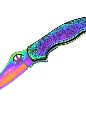 Vysoce Kvalitní Kapesní sběratelský nůž Magnum Colorado Rainbow 8,2 cm, duhový, celoocelový