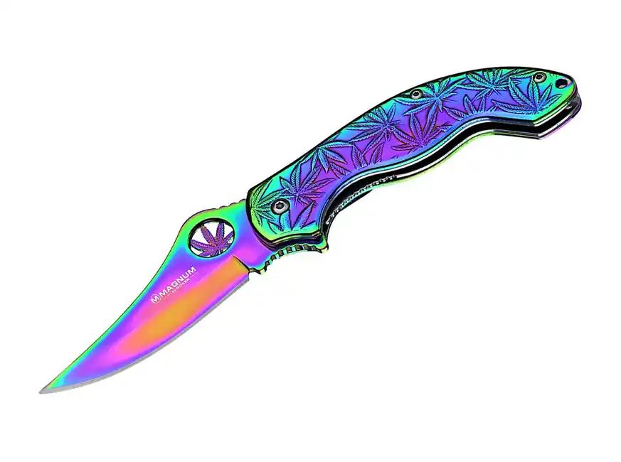 Vysoce Kvalitní Kapesní sběratelský nůž Magnum Colorado Rainbow 8,2 cm, duhový, celoocelový