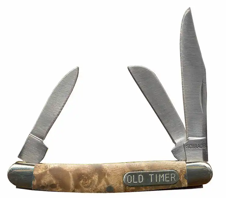 Kapesní nůž Schrade Old Timer 2 3/4" 5,1 cm, písková barva, dřevo železa, 3 čepele Novinka
