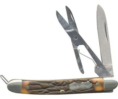 Speciální Cena Schrade Uncle Henry 2 3/4" kapesní nůž Gambler 4,4 cm, Staglon - plast, s nůžkami
