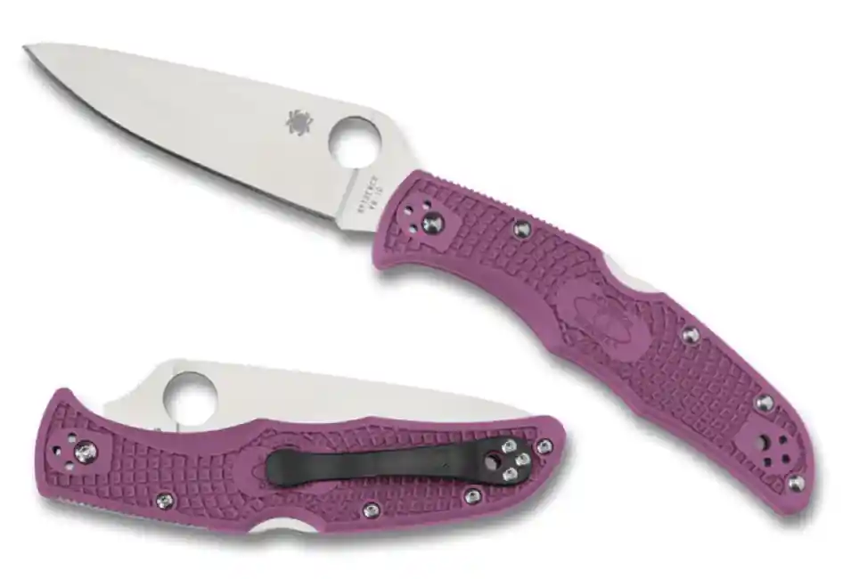 Kapesní nůž Spyderco Endura 4 Flat Ground 9,5 cm, fialový, FRN Značkový