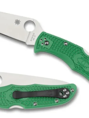 Kapesní nůž Spyderco Endura 4 Flat Ground 9,5 cm, zelený, FRN Ověřený