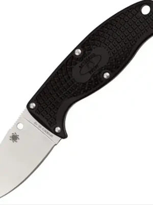 Akce Spyderco Enuff Lehký kapesní nůž s pevnou čepelí 7 cm, černý, FRN, pouzdro