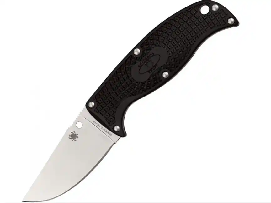 Akce Spyderco Enuff Lehký kapesní nůž s pevnou čepelí 7 cm, černý, FRN, pouzdro