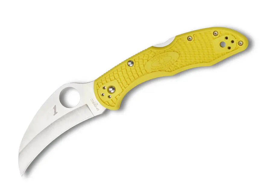 Horká Nabídka Rybářský nůž Spyderco Tasman Salt 2 7,4 cm, žlutý, FRN