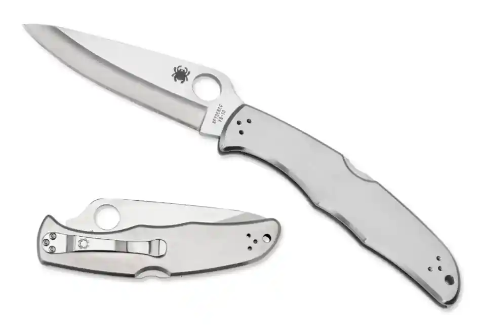 Kapesní nůž Spyderco Endura 4 Stainless 9,5 cm, celoocelová čepel, žlutá barva. Cenově Výhodný