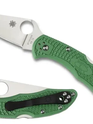 Spyderco Delica 4 Lightweight Flat Ground kapesní nůž 7,5 cm, zelený, FRN Zlevněný