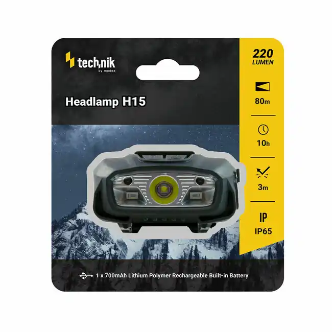 Jen Po Omezenou Doba Technician headlamp with rubberized, LED XTE, USB-C, red light, strobe