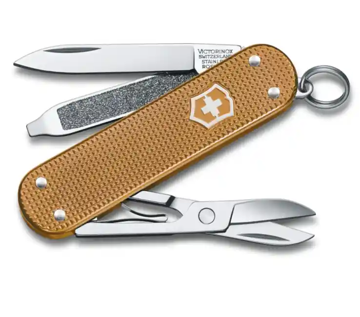 Ověřený Victorinox Classic Colors Alox Wet Sand multifunction knife 58 mm, khaki, 5 functions
