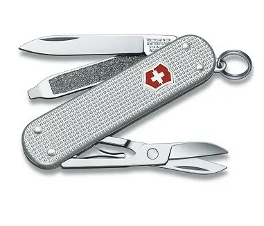 Značkový Victorinox Classic SD Alox multifunction knife 58 mm, silver, 5 functions