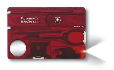 Victorinox SwissCard Lite Ruby pocket knife, transparent red, 13 functions Super Cena