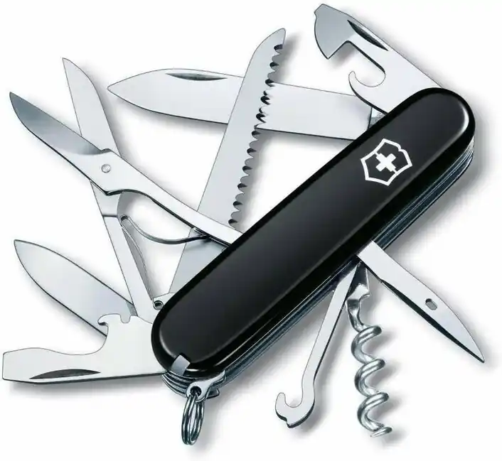 Victorinox HUNTSMAN multifunction knife 91 mm, black, 15 functions Cenový Hit