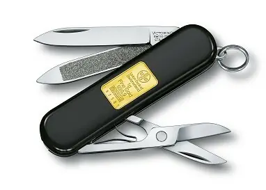 Victorinox Classic Gold Ingot multifunction knife 58mm, black, gold brick, 7 functions Top Prodej