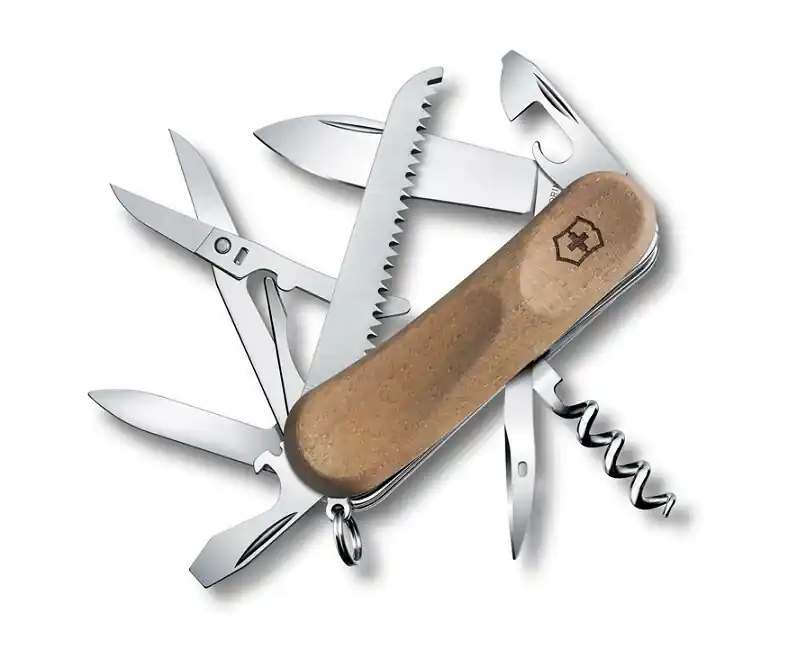 Vysoce Kvalitní Victorinox EvoWood 17 multifunction knife 85 mm, walnut wood, 13 functions