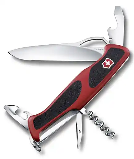 Victorinox RangerGrip 61 multifunction knife 130 mm, red/black, 11 functions Nízká Cena