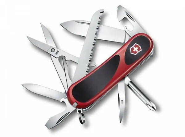 Víkendová Akce Victorinox EvoGrip 18 multifunction knife 85 mm, black-red, 15 functions
