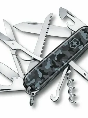 Akce Victorinox Huntsman Navy Camo multifunction knife 91 mm, camouflage grey-blue, 15 functions