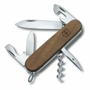 Victorinox Spartan Wood multifunction knife 91 mm, walnut wood, 10 functions Sleva
