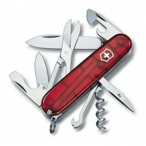 Expresní Doručení Victorinox Climber multifunction knife 91 mm, transparent red, 14 functions