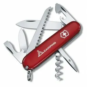 Victorinox Camper multifunction knife 91 mm, red, camping motif, 13 functions Speciální Cena