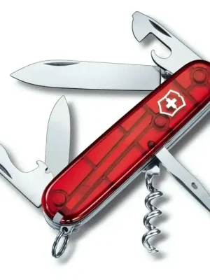 Nejprodávanější Victorinox Spartan Translucent Red multifunction knife 91 mm, transparent red, 12 functions