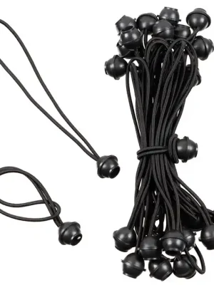 MFH Napínací guma s kuličkou, černá, balení po 25 ks Ověřený