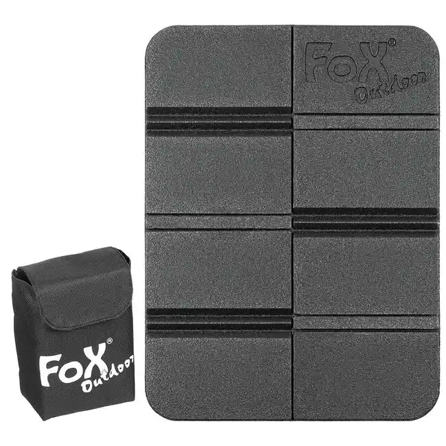 Dokud Zásoby Vydrží FoxOutdoor termopodložka pod sedadlo, skládací, s kapsou Molle, černá