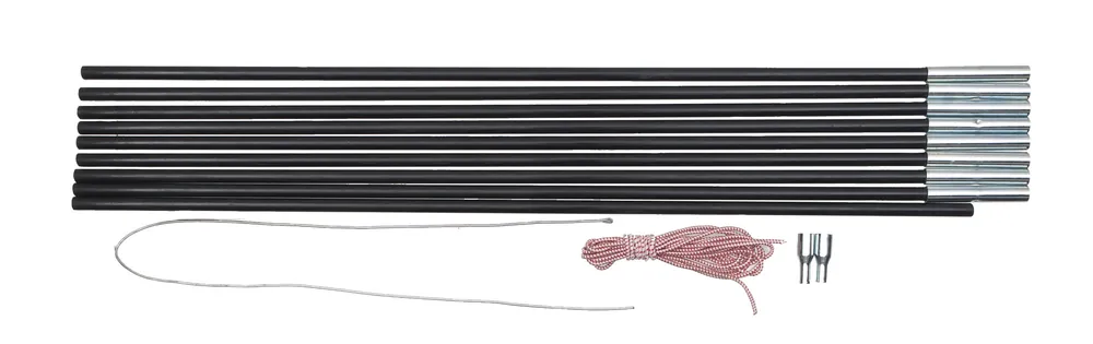 BasicNature Sklolaminátová tyč 5,5 m x 9,5 mm 9 segmentů Autentický