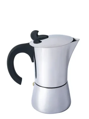 Značkový BasicNature Espresso kávovar z nerezové oceli pro 4 šálky