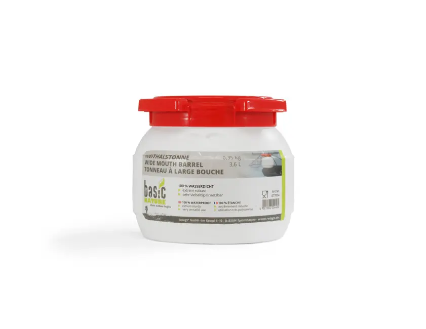 Víkendová Akce BasicNature Bílý sud se širokým hrdlem 3,6 l