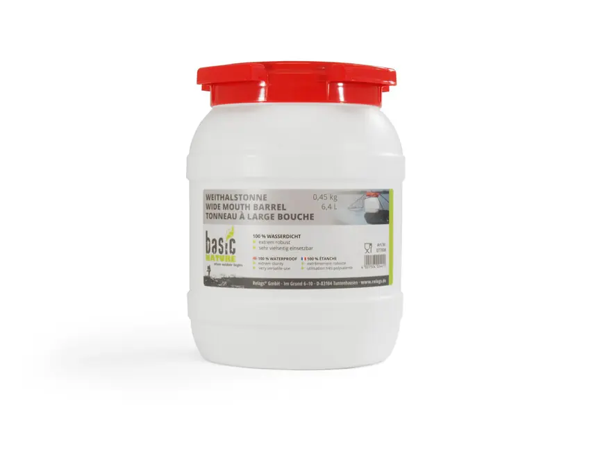 Finální Výprodej BasicNature Sud se širokým hrdlem bílý 6,4 l