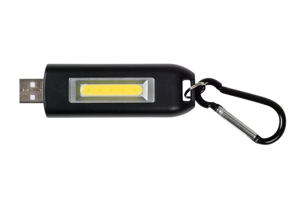 BasicNature USB LED klíčenka černá Vysoce Kvalitní
