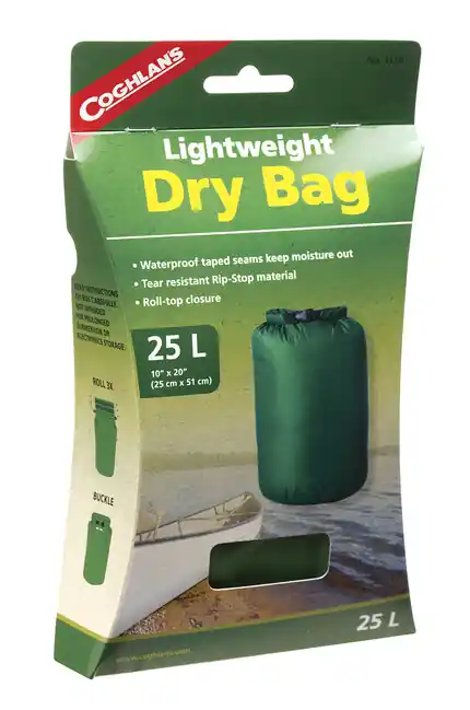 Akční Cena Coghlans Dry Bag Voděodolný nylonový batoh Ripstop Stuff bag 25 x 51 cm