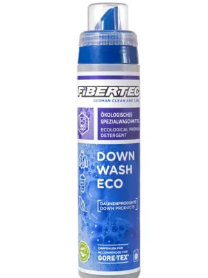 Fibertec Down Wash Eco jemný prací prostředek na spací pytle a oděvy plněné prachovým peřím 250 ml Vysoce Kvalitní